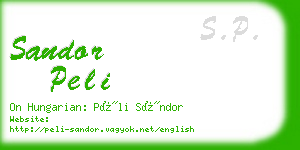 sandor peli business card